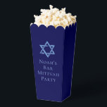 Royal Blue Bar Mitzvah Party Star of David Popcorn Favour Box<br><div class="desc">This royal blue Bar Mitzvah popcorn party favor box has a beautiful,  artistic Star of David drawing at the top. Complete the custom favor boxes with your personalized name.</div>