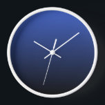 Royal Blue Black Ombre Clock<br><div class="desc">This wall clock is featured in Royal Blue Black Ombre. The gradient colour fades from Royal Blue to Black. Click "Personalise this Template" to easily add a name,  monogram or other text.</div>
