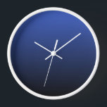 Royal Blue Black Ombre Clock<br><div class="desc">This wall clock is featured in Royal Blue Black Ombre. The gradient colour fades from Royal Blue to Black. Click "Personalise this Template" to easily add a name,  monogram or other text.</div>