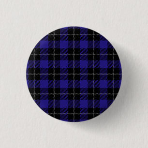 Royal Blue Black Plaid 3 Cm Round Badge