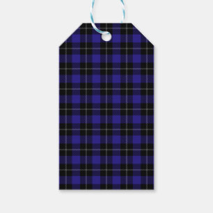 Royal Blue Black Plaid Gift Tags