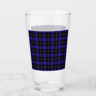 Royal Blue Black Plaid Glass