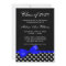 Royal Blue Bow Polka Dots Graduation Announcement