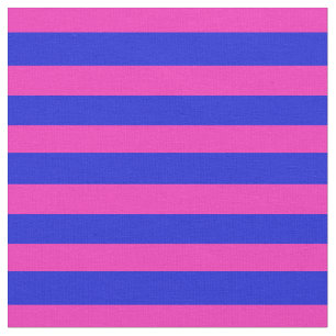 Royal blue, Bright pink stipe, stripes Fabric