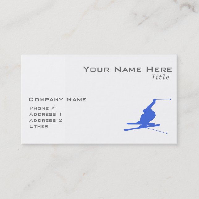 Royal Blue Business Card (Front)