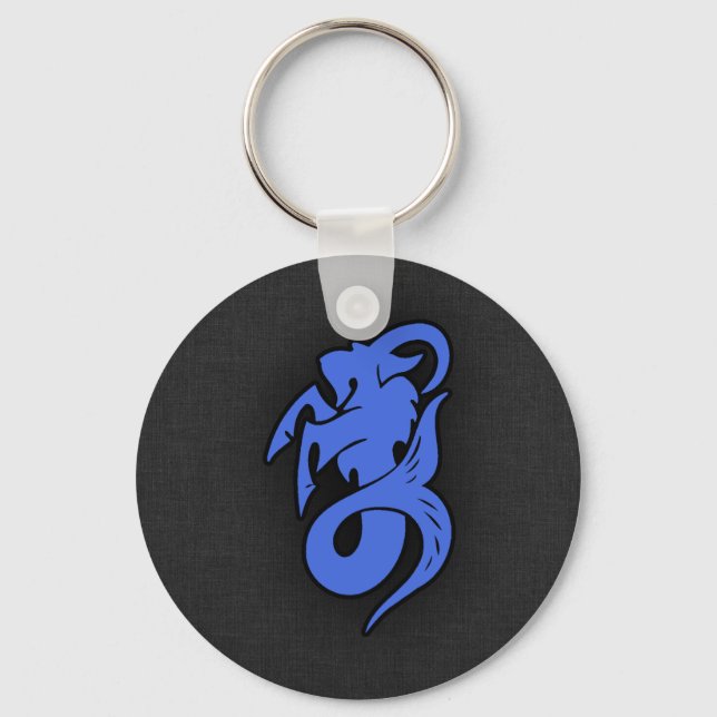 Royal Blue Capricorn Key Ring (Front)