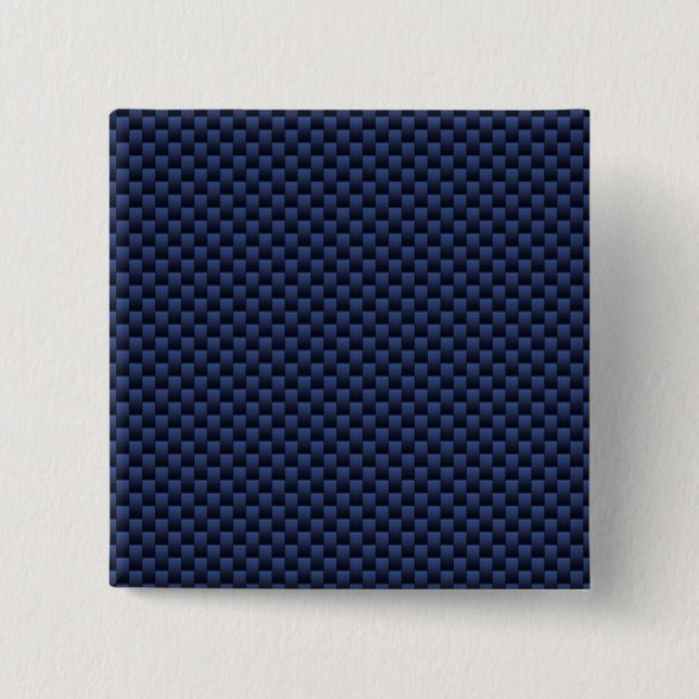 Royal Blue Carbon Fibre Style Weave Print 15 Cm Square Badge (Front)