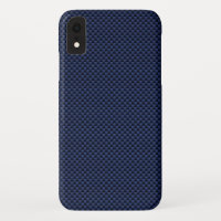Royal Blue Carbon Fibre Style Weave Print