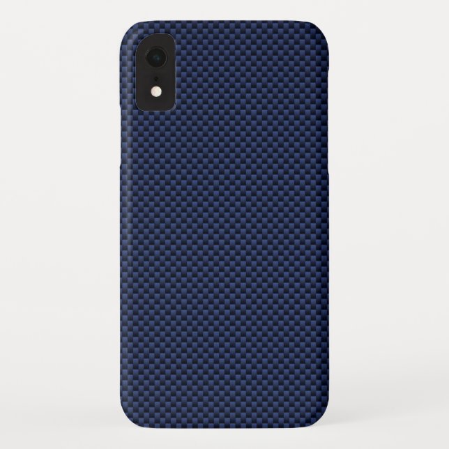 Royal Blue Carbon Fibre Style Weave Print Case-Mate iPhone Case (Back)
