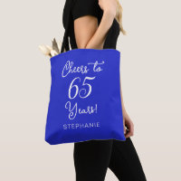 Royal Blue Cheers to 65 Years 65th Birthday Party
