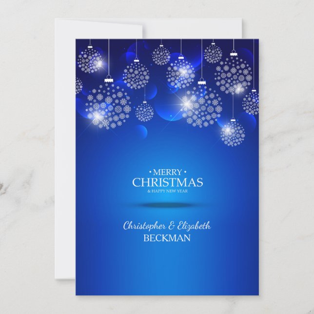 Royal Blue Christmas Card (Front)