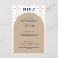 Royal Blue Classic Retro Details Enclosure Card