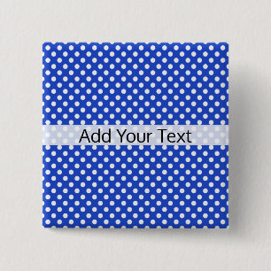Royal Blue Combination Polka Dots by STaylor 15 Cm Square Badge