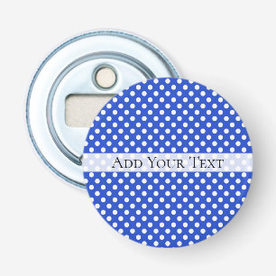 Royal Blue Combination Polka Dots by STaylor Bottle Opener