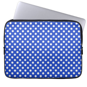 Royal Blue Combination Polka Dots by STaylor Laptop Sleeve