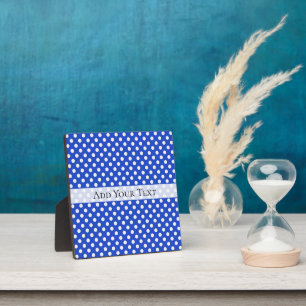 Royal Blue Combination Polka Dots by STaylor Plaque