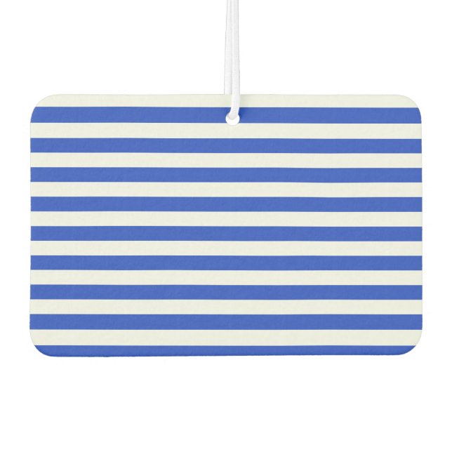 Royal Blue Combination Stripes by Shirley Taylor Car Air Freshener (Front)
