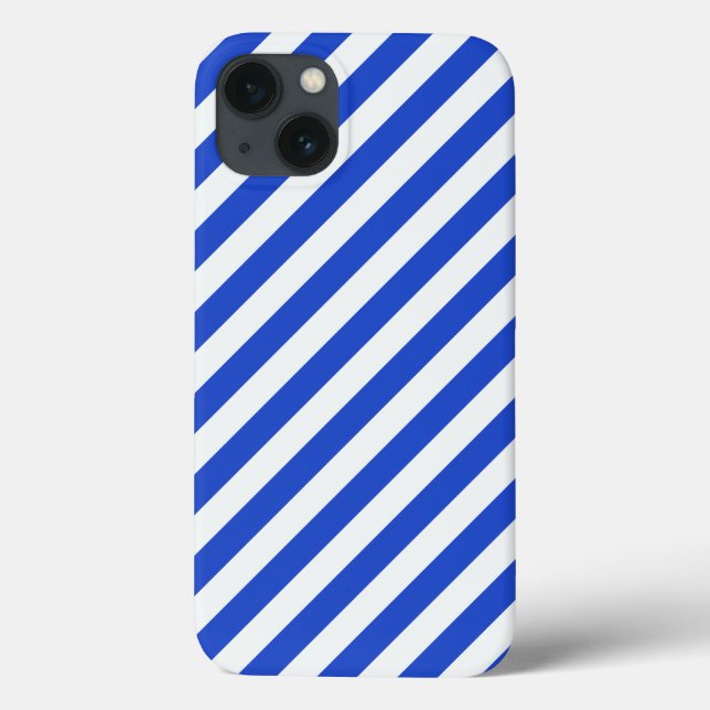 Royal Blue Combination Stripes by Shirley Taylor Case-Mate iPhone Case (Back)