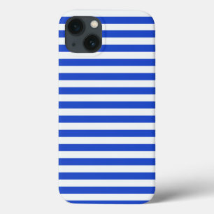 Royal Blue Combination Stripes by Shirley Taylor iPhone 13 Case