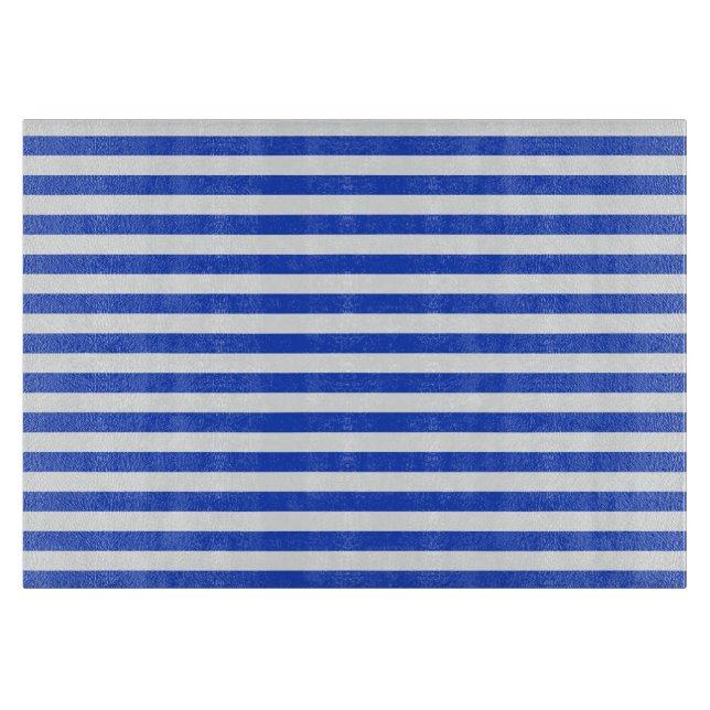 Royal Blue Combination Stripes by Shirley Taylor Cutting Board (Front)