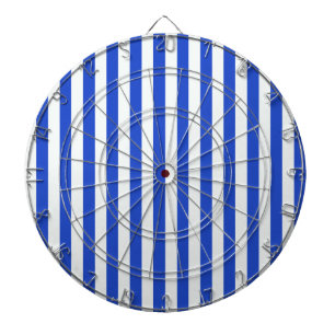 Royal Blue Combination Stripes by Shirley Taylor Dartboard