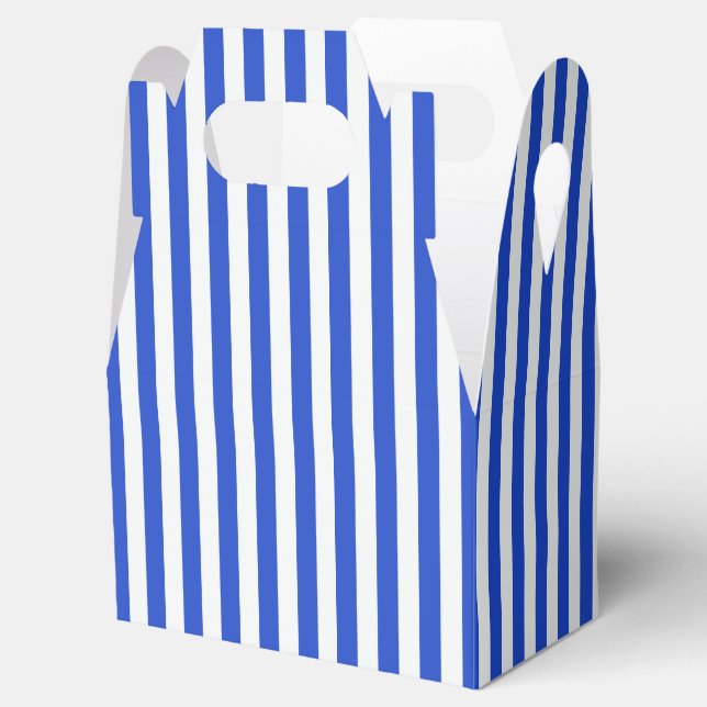 Royal Blue Combination Stripes by Shirley Taylor Favour Box (Opened)
