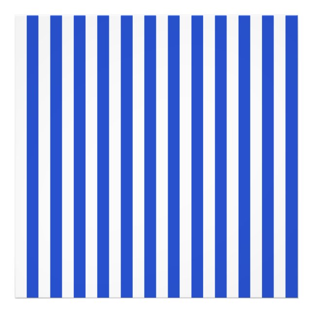 Royal Blue Combination Stripes by Shirley Taylor Photo Print (Front)