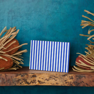 Royal Blue Combination Stripes by Shirley Taylor Plaque