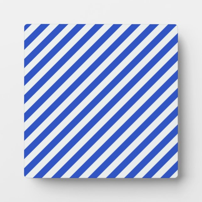Royal Blue Combination Stripes by Shirley Taylor Plaque (Front)