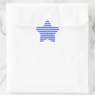 Royal Blue Combination Stripes by Shirley Taylor Star Sticker