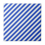 Royal Blue Combination Stripes by Shirley Taylor Tile<br><div class="desc">Royal blue combination stripes ceramic tile. Click on the customise button to add your text. Image can be rotated or re-sized. Images Copyright © Shirley Taylor. All Rights Reserved.</div>