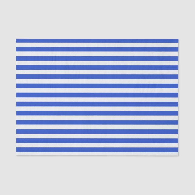 Royal Blue Combination Stripes by Shirley Taylor Tissue Paper (Front)
