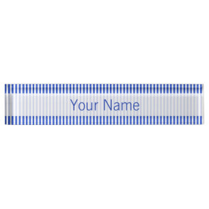 Royal Blue Combination Stripes Nameplate