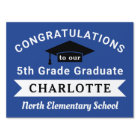 Royal Blue Congratulations 5th Grade Graduate