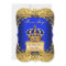 Royal Blue Damask Gold Crown Baby Shower Boy bs2