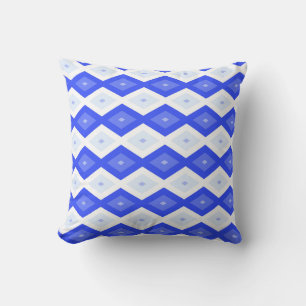 Royal blue diamond pattern cushion