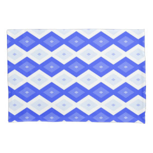 Royal blue diamond pattern pillowcase