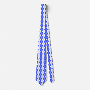 Royal blue diamond pattern tie