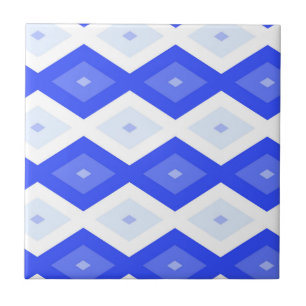 Royal blue diamond pattern tile