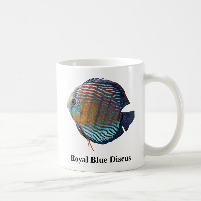 Royal Blue Discus Coffee Mug (Right)