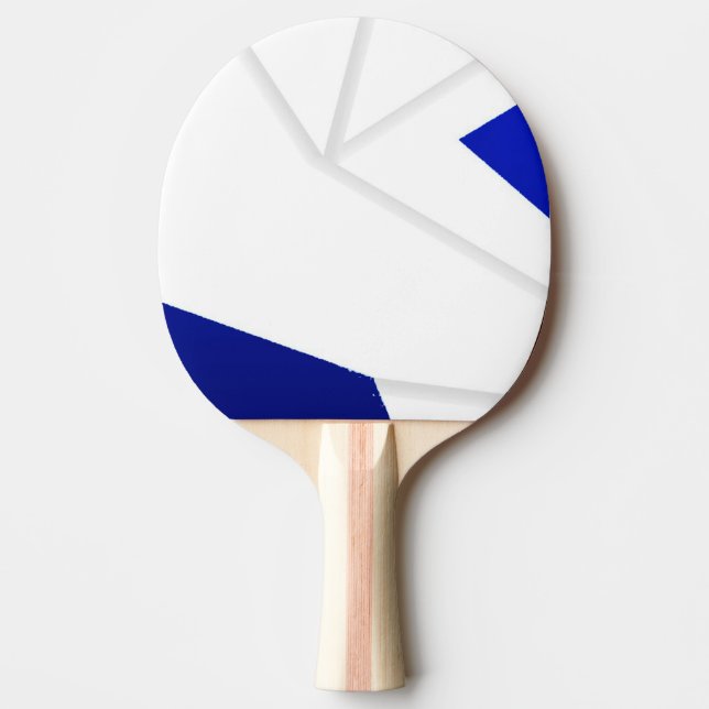 ROYAL BLUE DOVE ORIGAMI FEATHER  SKATEBOARD PING PONG PADDLE (Front)