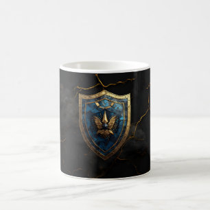 Royal Blue Eagle Crest Gaming Coffee Mug