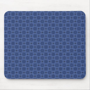 Royal Blue Elegant Circles Mousepad
