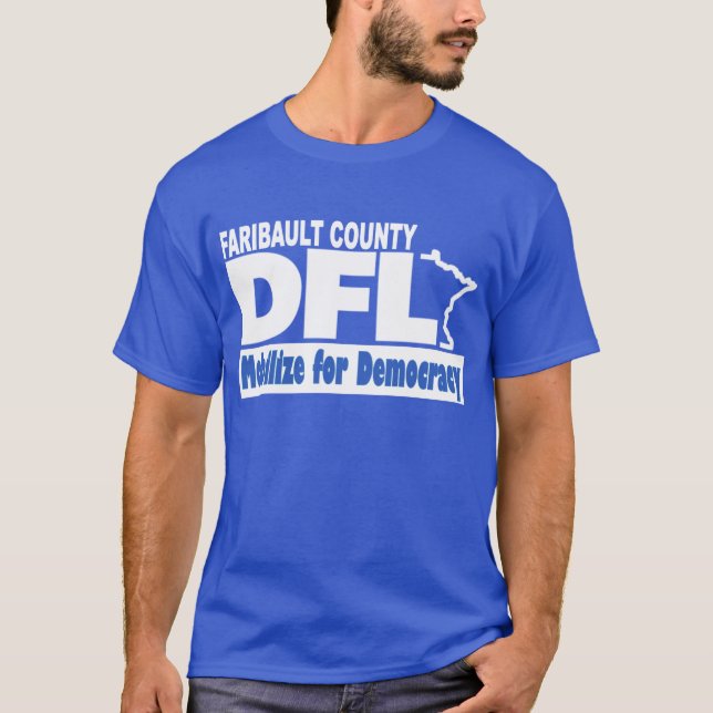 Royal Blue Faribault Co. DFL T-Shirt (100% Cotton) (Front)