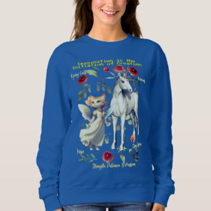 (Royal Blue) Fashionable Trendy Unicorn Cats  Sweatshirt