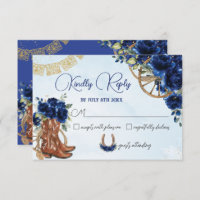 Royal Blue Floral Charro West Quinceañera Reply
