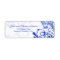 Royal Blue Floral Wedding Return Address Label