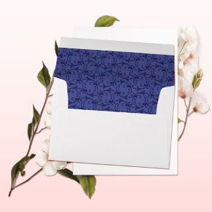 Royal Blue Florentine Pattern A7 Invitation Envelopes