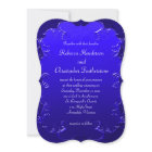 Royal Blue Flourishes Classic Elegant Wedding