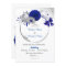royal blue flowers silver floral wreath wedding